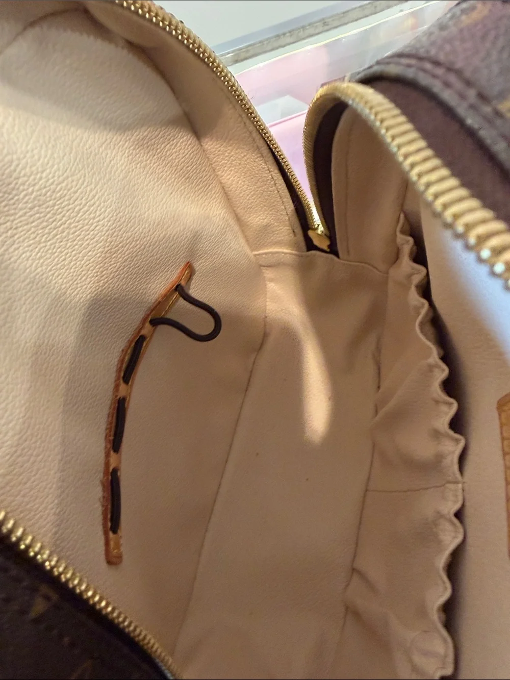 Louis Vuitton Brown Monogram and Vachetta Spontini